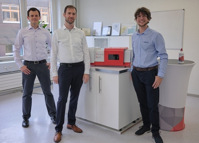IRsweep’s founding team. From right to left: Andreas Hugi, Markus Mangold and Markus Geiser.