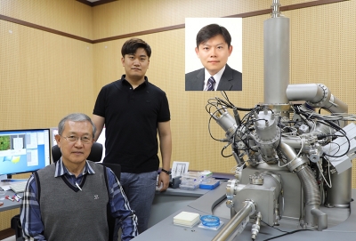 From left to right, Professor Dae Won Moon, Mr. Young-Ho Park., and Professor Su-Il In (inset).